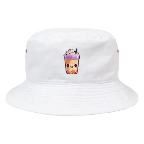 可愛い紫タピオカミルクティー Bucket Hat