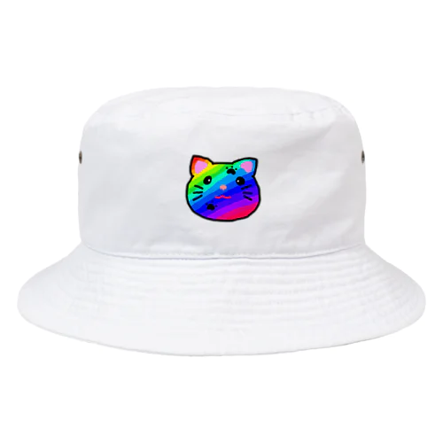 虹色のにゃんこ Bucket Hat