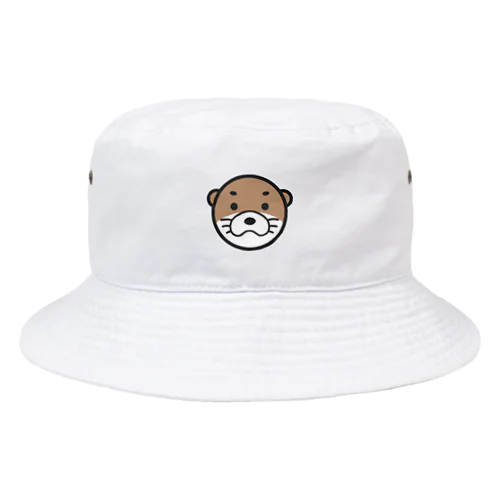 丸顔カワウソ ロゴ Bucket Hat