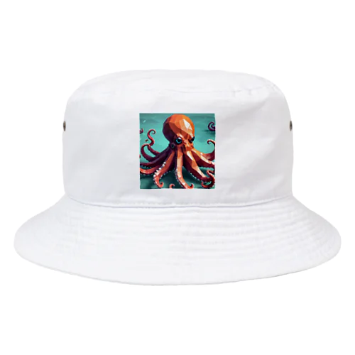 ローポリ風タコ Bucket Hat