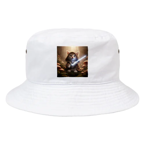 ライトセイバーを持ったかわいい猫 Bucket Hat