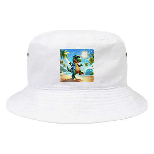 ティラノサウルスのサマーバケーション Bucket Hat