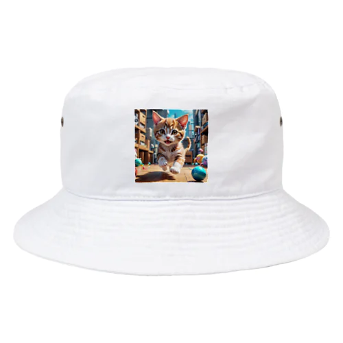 Kikimimiネコ（走る） Bucket Hat