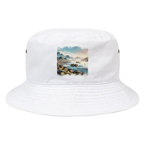 水彩画家丸山晩霞の近代画像グッズ Bucket Hat