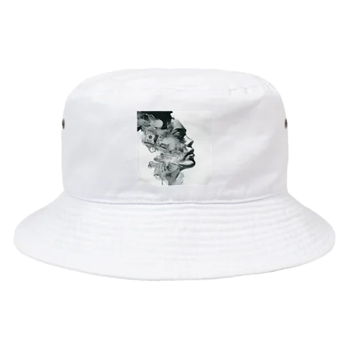 アート「女性の横顔」 Bucket Hat