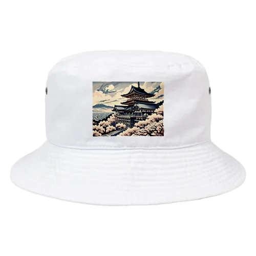 清水寺　世界遺産　絵画 Bucket Hat