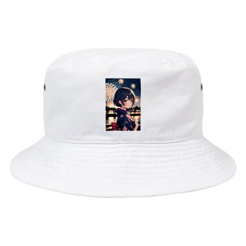 浴衣の可愛い女の子 Bucket Hat