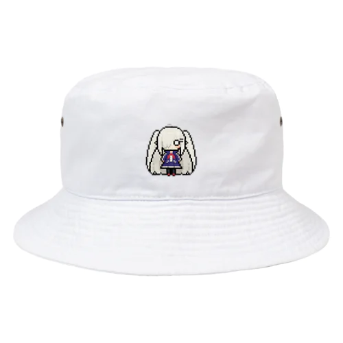 ドット絵の白髪ロング美少女 Bucket Hat