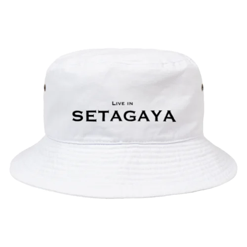 世田谷グッズ　ブラックlive in setagayaロゴ（setagaya item） バケットハット