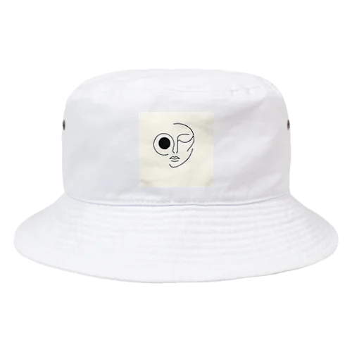 線の人　正面 Bucket Hat