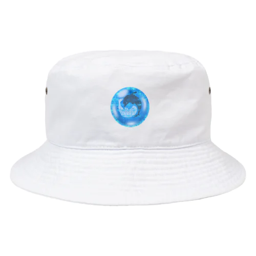 太陰大極イルカの宝石 Bucket Hat