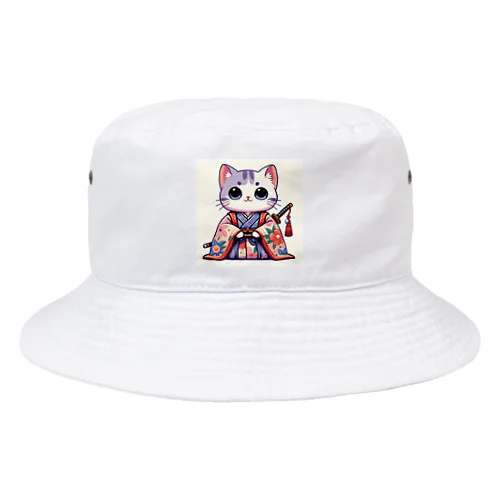 ネコSAMURAI Bucket Hat