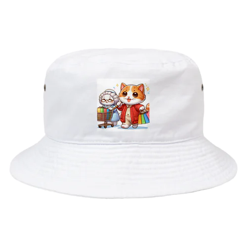 かわいい猫ちゃんと一緒にお買い物🐱💼  Bucket Hat