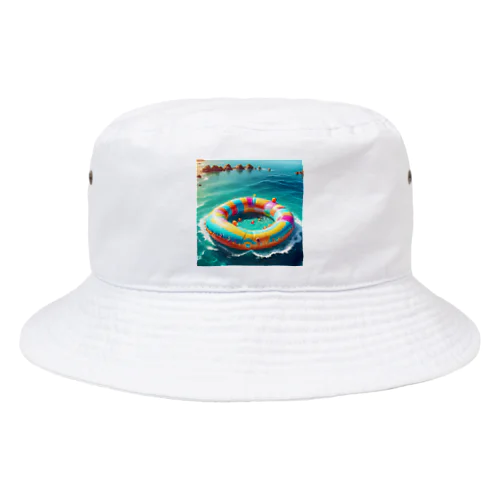 カラフルなうきわ Bucket Hat