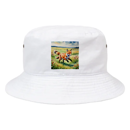 駆けるキツネ Bucket Hat