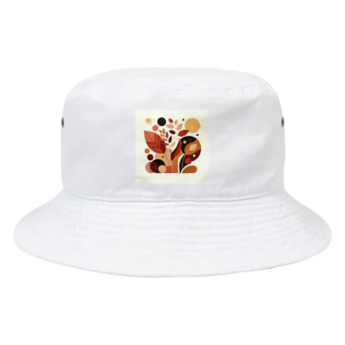 秋の落ち葉の抽象画 Bucket Hat