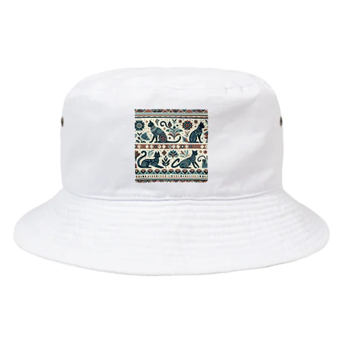 猫複数柄D Bucket Hat