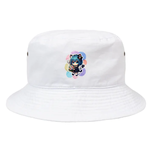 猫耳少女と猫たち Bucket Hat