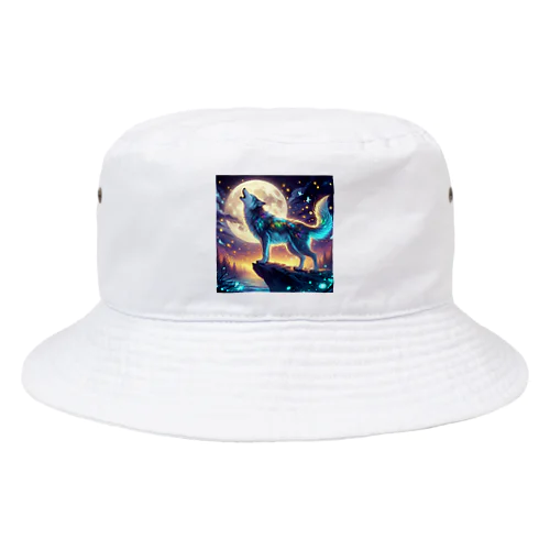 かっこいい虹のオオカミのグッズ Bucket Hat