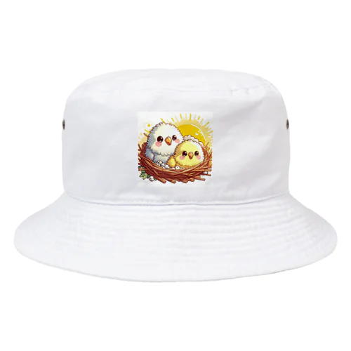 セキセイひな2羽のグッズ Bucket Hat