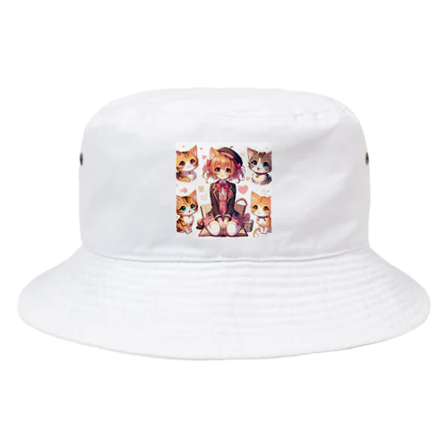 大好きな猫に囲まれて Bucket Hat