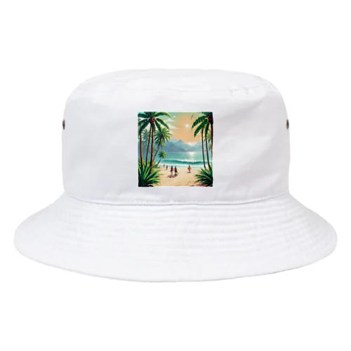 Palm Breeze Bliss Bucket Hat