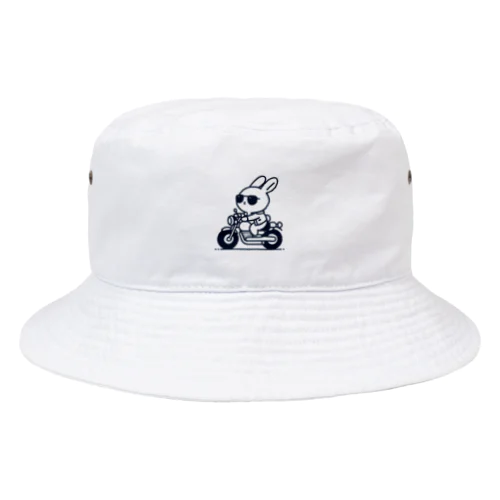 バイクに乗ったうさぎ Bucket Hat