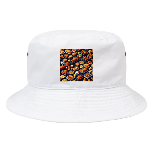 ドット絵シリーズ９チキン祭りゴージャスver. Bucket Hat