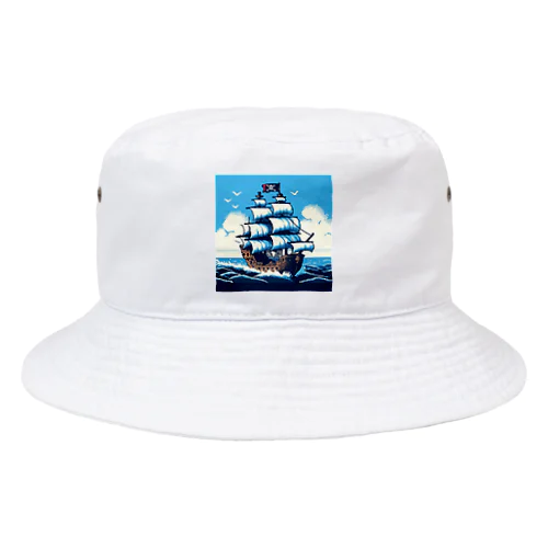 ピクセルアート　海賊船 Bucket Hat