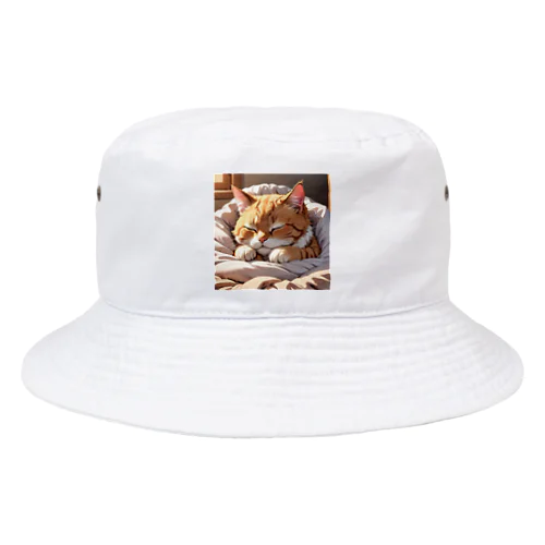 ほっこり可愛い✨布団で寝る猫🐱💤 Bucket Hat