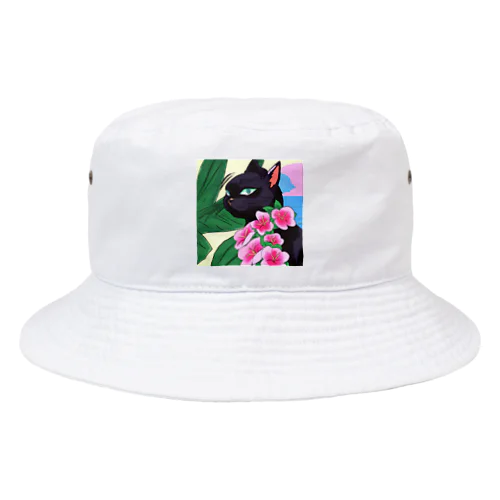 黒猫 アロハ Bucket Hat