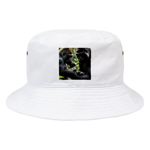 社交的なゴリラ Bucket Hat