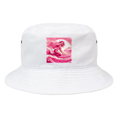ピンク　マーメイド　サーフィン Bucket Hat