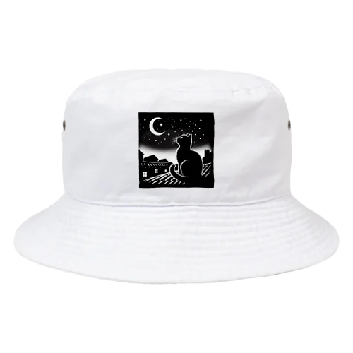 月夜の猫 Bucket Hat