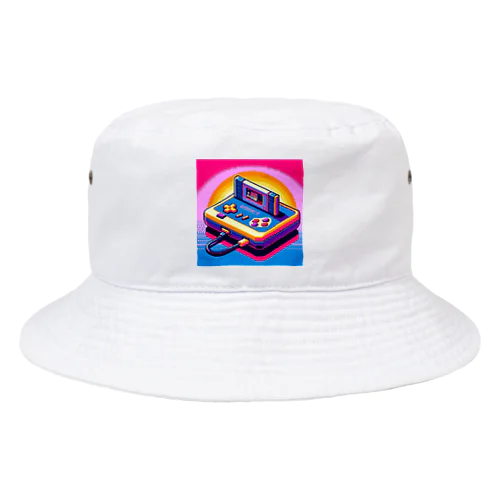 ピクセルアート　レトロゲーム Bucket Hat