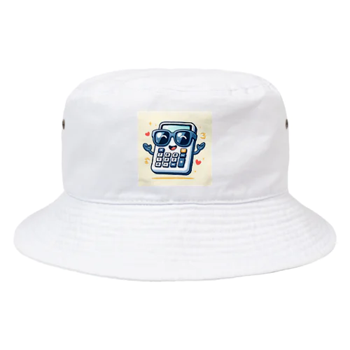 サングラスをかけたハッピーな計算機 Bucket Hat