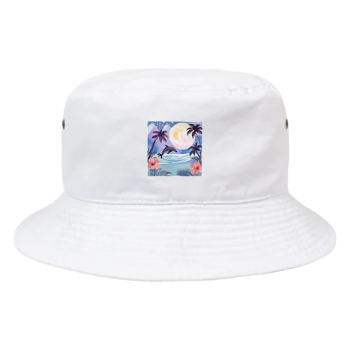 イルカと満月 Bucket Hat