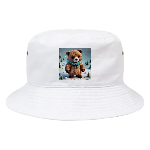 寒くて着込む子クマ Bucket Hat