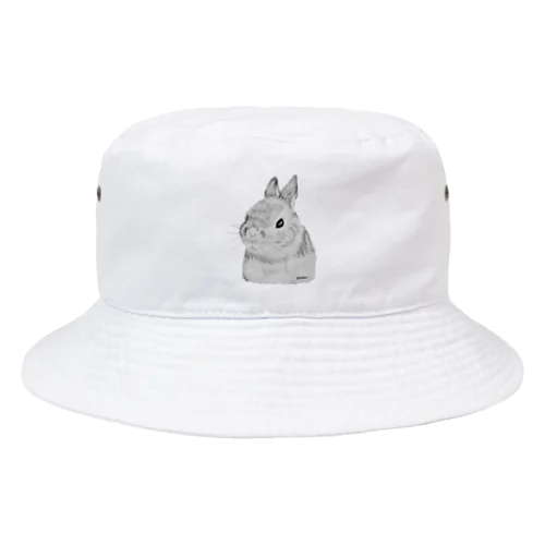 うさぎ　アートモノクロ Bucket Hat