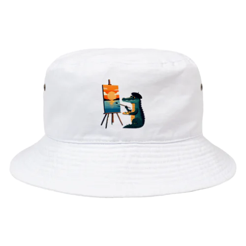 ワニ画家、ワニわん誕生 Bucket Hat