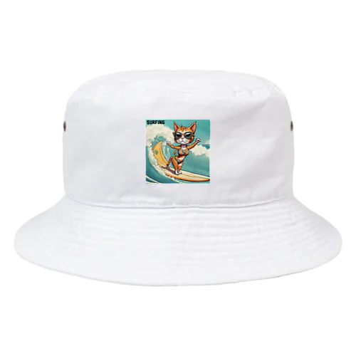 SURFING猫（女の子バージョン） Bucket Hat