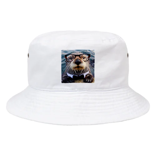 眼鏡フォーマルらっこ Bucket Hat