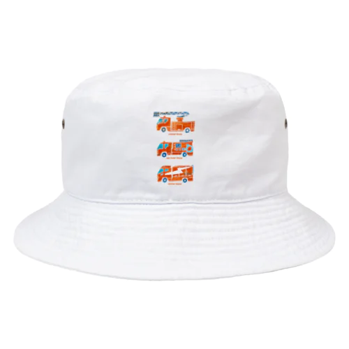 消防車（はしご車、ポンプ車、レスキュー車） Bucket Hat