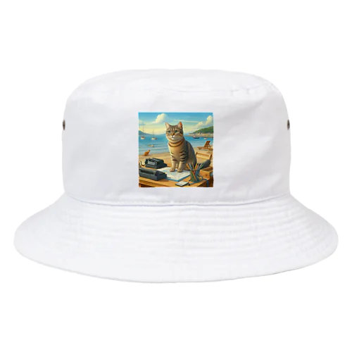 海辺の仕事猫 Bucket Hat