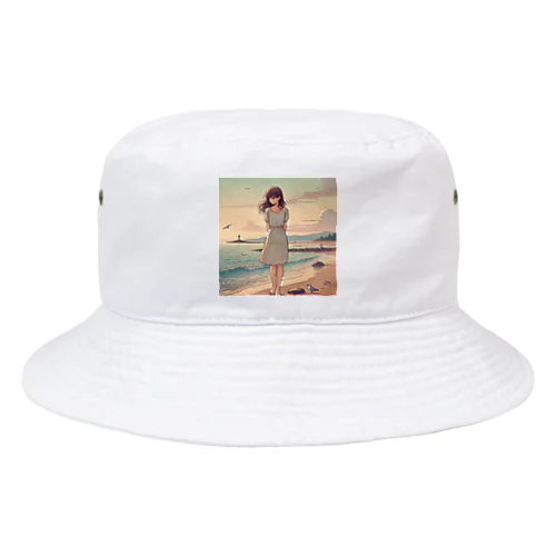 海辺の女の子 Bucket Hat