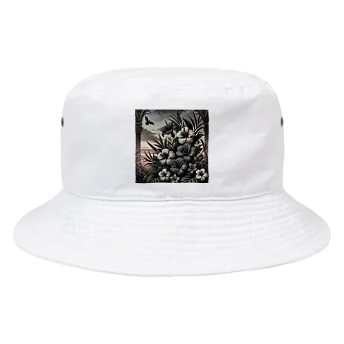 ゴシック風なトロピカルフラワー Bucket Hat