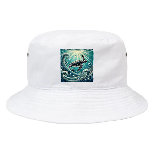 ウミガメと水流 Bucket Hat