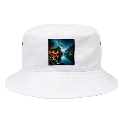 綺麗な夜景を描いたグッズです Bucket Hat