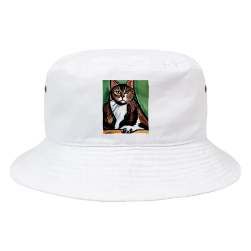 どっしりかまえる猫ちゃん Bucket Hat