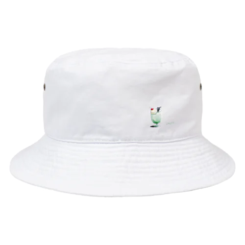 ワンポイントバケハ　(クリームソーダ) Bucket Hat